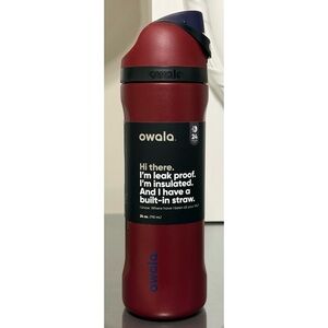 Owala FreeSip 24oz Stainless Steel Water Bottle, BURGUNDY BAY